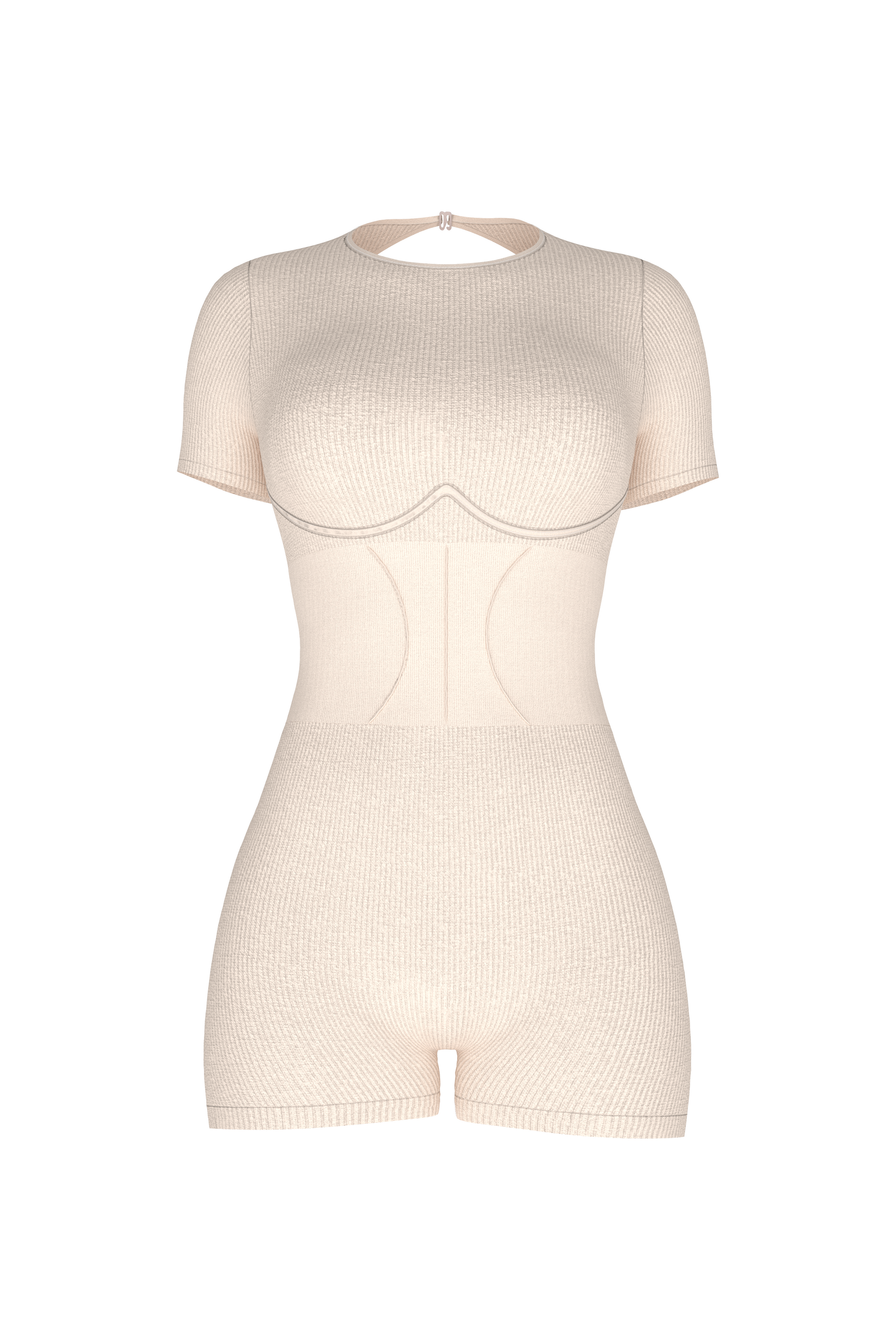 Enterizo corto manga corta lineas en faja Ref. 321 PU